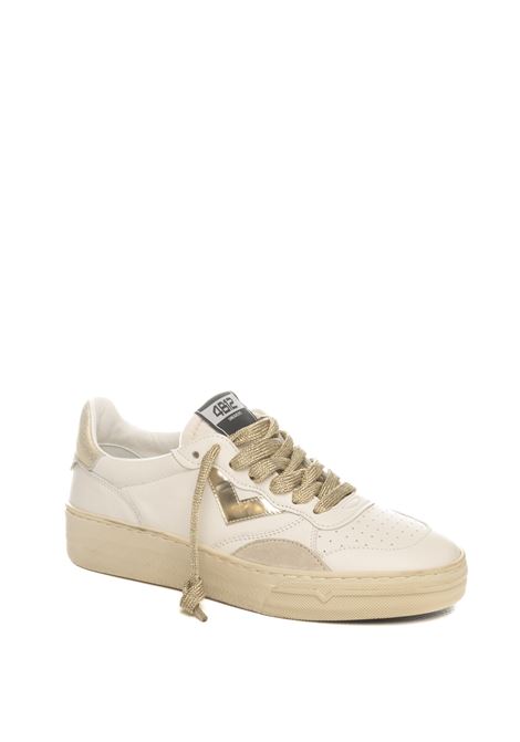 White/gold hyper sneaker 4B12 | HYPER DD100-BIA/ORO